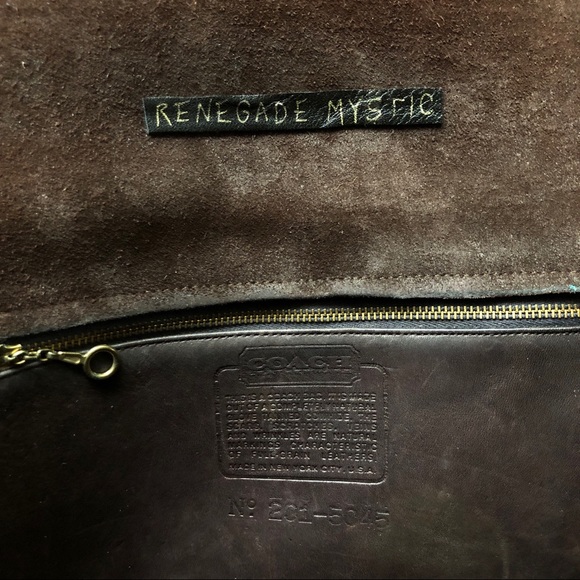 UNIQUE Embellished ART Vintage COACH Classic Messenger Bag ONE OF A KIND ART!!! - Picture 6 of 8